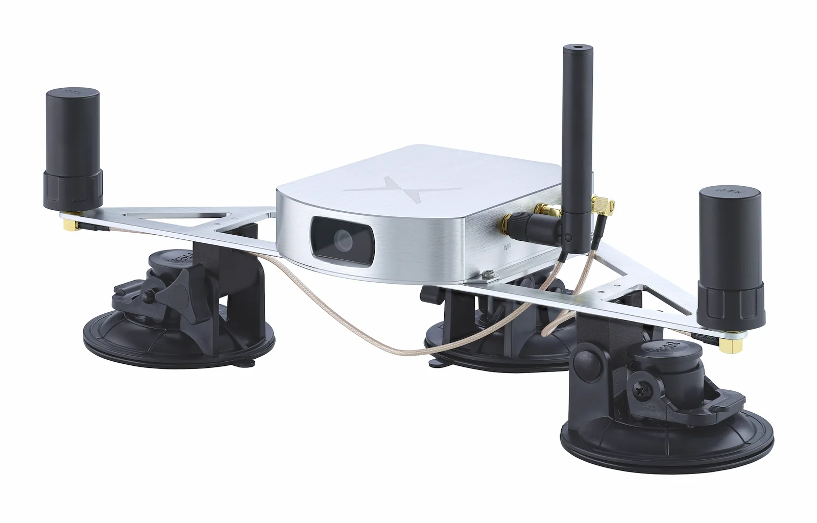 Zestaw startowy Vision-RTK 2: czujnik na belce montażowej z dwiema antenami GNSS i anteną Wi-Fi